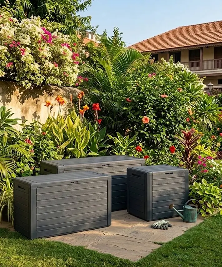 Versatile Outdoor Garden Storage Boxes for Furniture Cushions, Tools & Accessories
