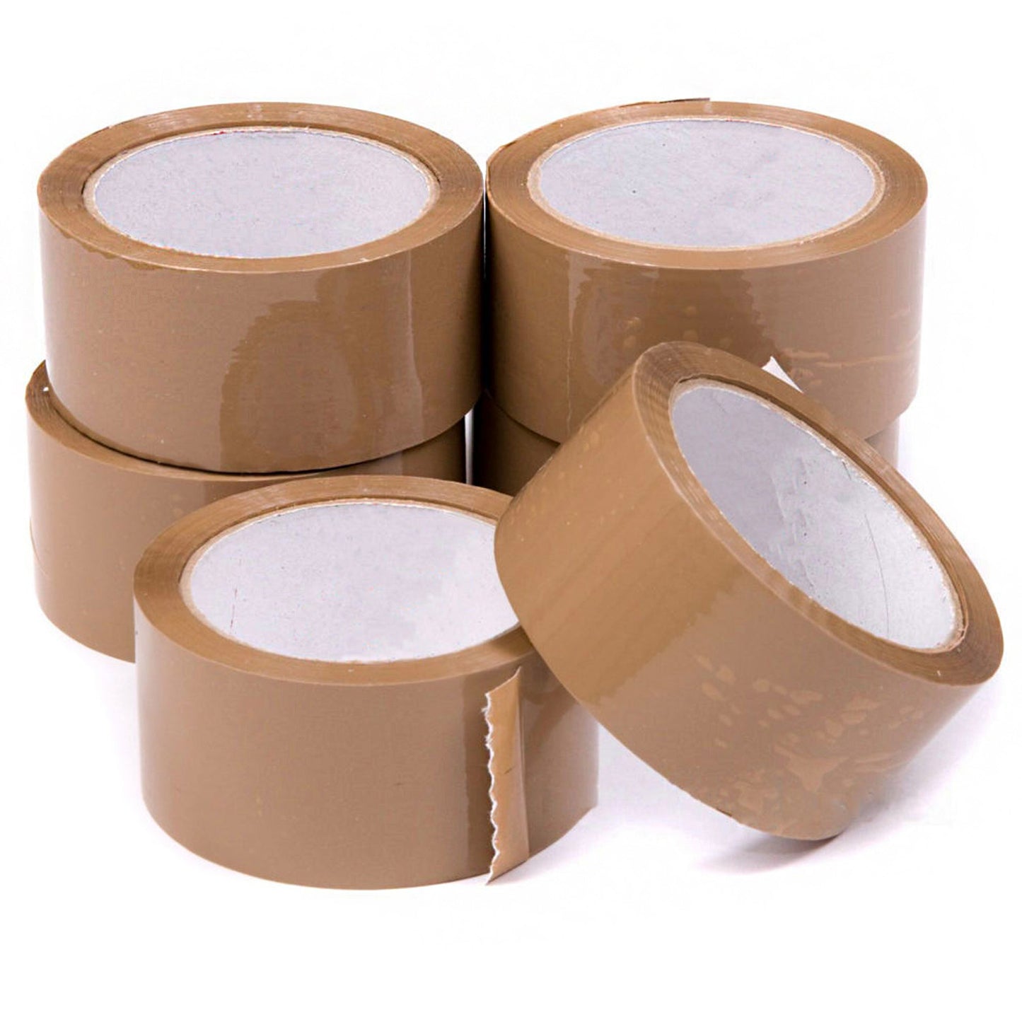 50mm x 66m Low Noise Packaging Tape – Strong Clear & Brown Adhesive Parcel Sealing Tape