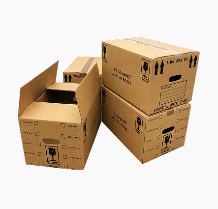 Heavy-Duty Cardboard Removal Boxes for Fragile Goods – Medium & XL