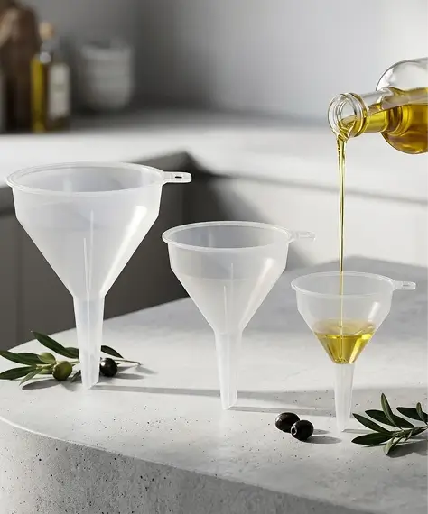 Clear Plastic Food Grade Kitchen Funnels for Easy Bottle Filling