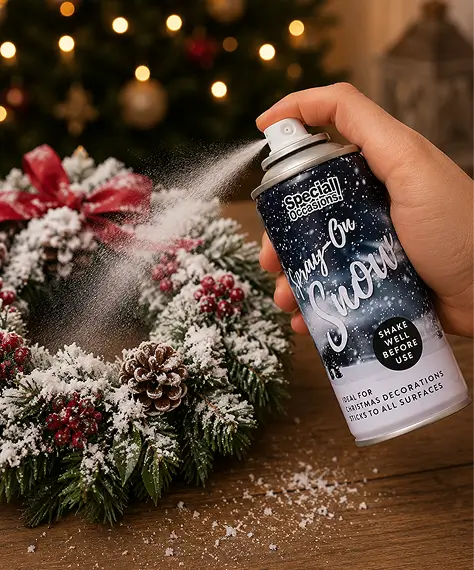 200ml Artificial Snow Spray – Christmas Tree & Holiday Decoration Snow Effect