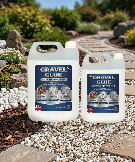 Ready-to-Use Gravel, Mulch & Stone Binder – Fast-Acting Water-Based Sealer for Secure Bonding