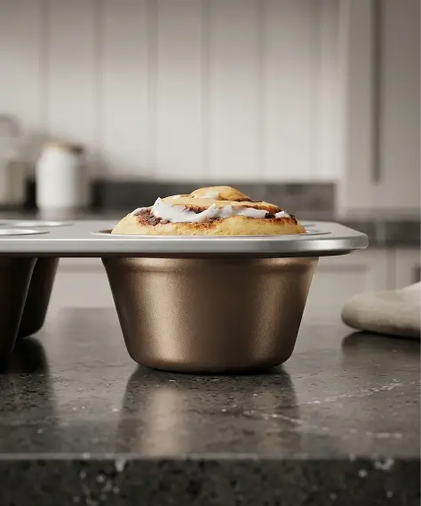 Jumbo 6-Cup Muffin Tin – Large Non-Stick Cupcake Baking Pan, Dishwasher Safe