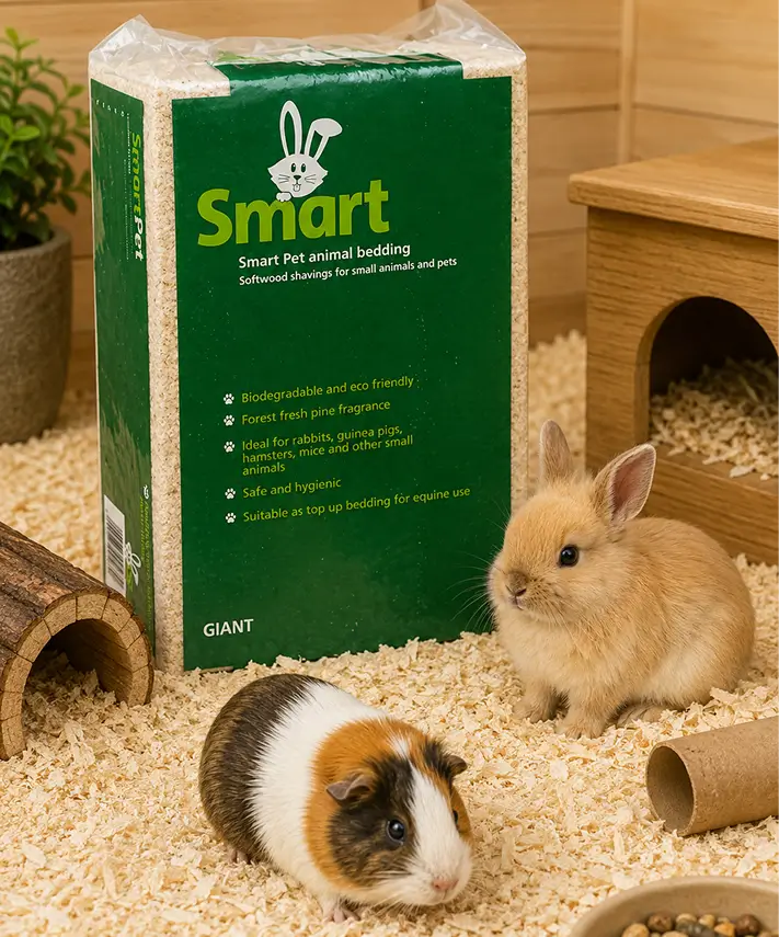 Naturally Fine & Soft Wood Shavings – Super Absorbent Odour Control Pet Bedding Material