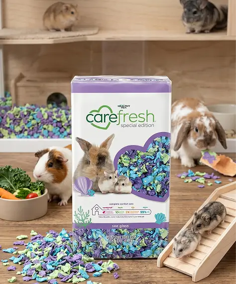 10 Litre Dust-Free Natural Paper Pet Bedding – Odour Control Confetti, Sea Glass & Tutti Frutti