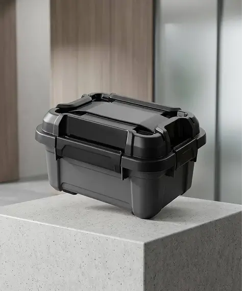 12L Heavy-Duty Black Storage Bunker Trunk – Durable Utility Box for DIY, Tradesmen & Handymen