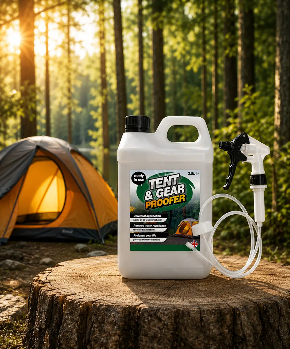 2.5L Tent & Outdoor Gear Waterproofing Treatment – Protective Formula with Extended Hose Trigger