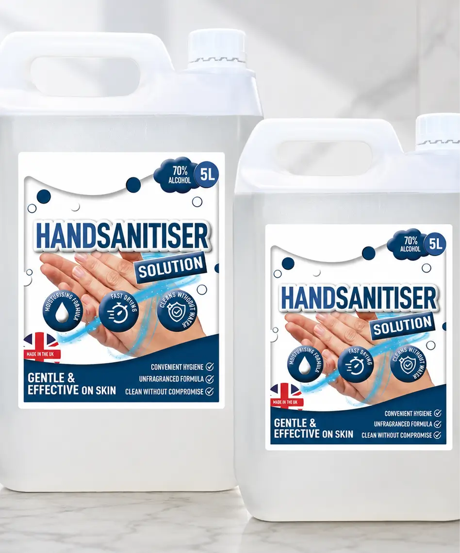 5L Water-Free Hand Sanitiser Solution – Gentle on Skin with Effective Hygiene Protection