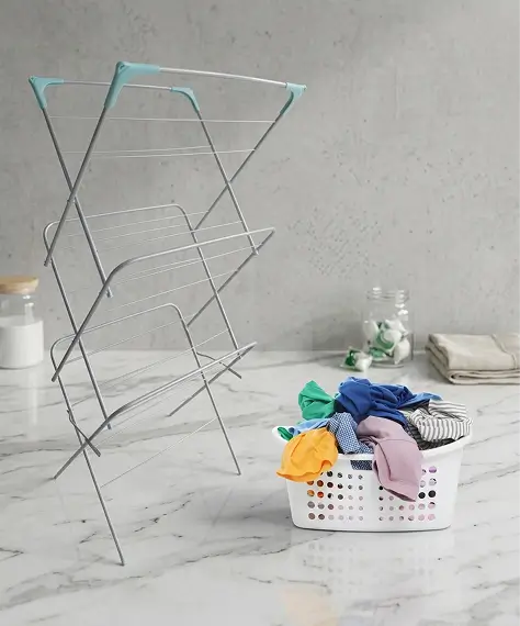 Non-Slip Foldable 3 Tier Clothes Drying Rack – Lightweight Indoor & Outdoor Airer