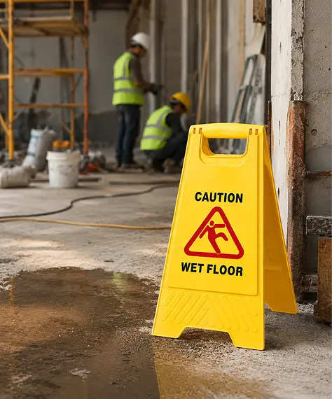 Double Sided Wet Floor A Frame Sign – Yellow Safety Caution Board