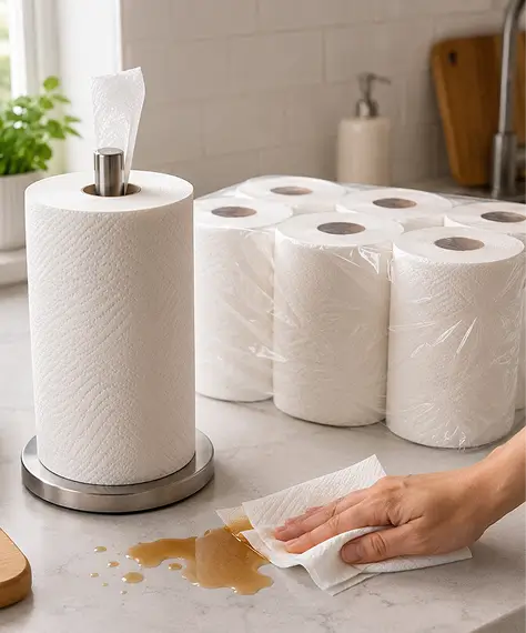 2-Ply Embossed Centrefeed Paper Rolls – Strong & Absorbent Kitchen Towels