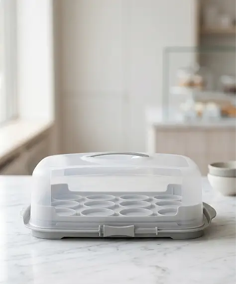 Clear Plastic Cake Storage Containers with Lids & Handles