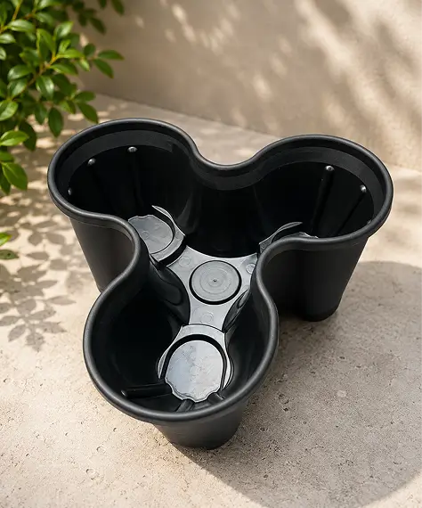 Tri-Pot Stacking Strawberry Planters – Black or Terracotta Pots for Flowers, Herbs & Vegetables