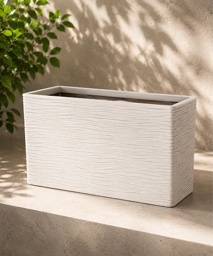 Amalfi Stone-Effect Long Trough Planters – Stylish Flower Pots for Garden, Home & Patio