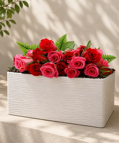 Amalfi Stone-Effect Long Trough Planters – Stylish Flower Pots for Garden, Home & Patio