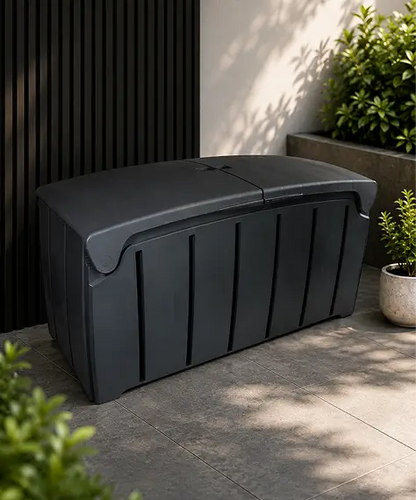 Extra Large 322L Weather-Resistant Outdoor Storage Box with Convenient Butterfly Opening Lid