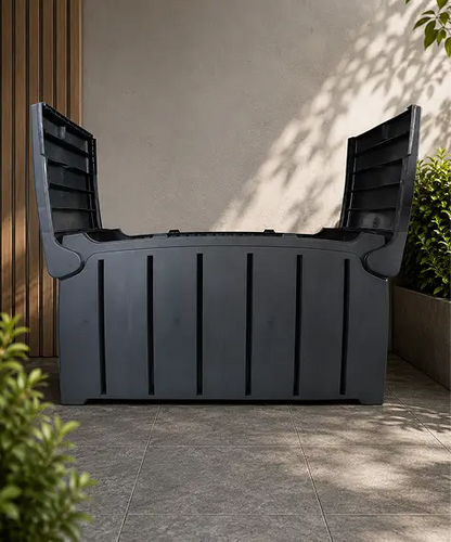 Extra Large 322L Weather-Resistant Outdoor Storage Box with Convenient Butterfly Opening Lid