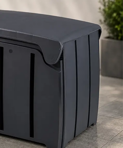 Extra Large 322L Weather-Resistant Outdoor Storage Box with Convenient Butterfly Opening Lid