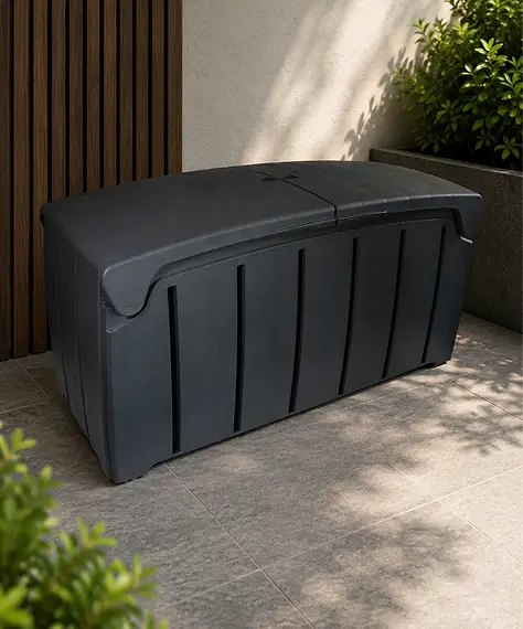 Extra Large 322L Weather-Resistant Outdoor Storage Box with Convenient Butterfly Opening Lid