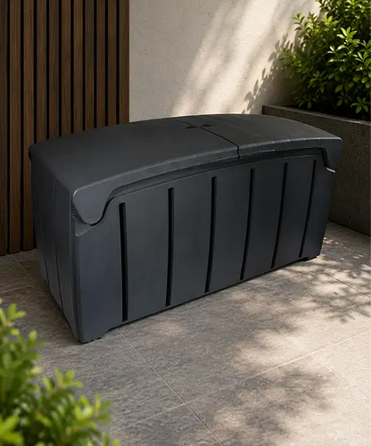 Extra Large 322L Weather-Resistant Outdoor Storage Box with Convenient Butterfly Opening Lid