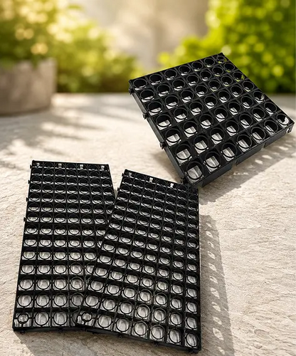 Durable Black Plastic Ground Protection Grid Mats for Driveways, Paths & Paving Areas