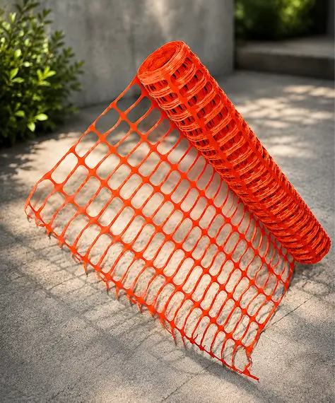 50m High-Visibility Orange Mesh Safety Barrier Fencing Roll for Construction & Work Sites