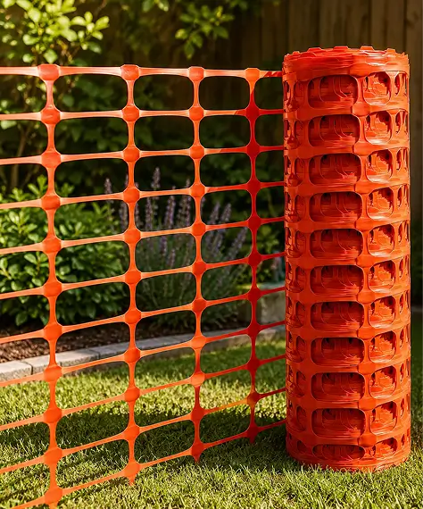 50m High-Visibility Orange Mesh Safety Barrier Fencing Roll for Construction & Work Sites