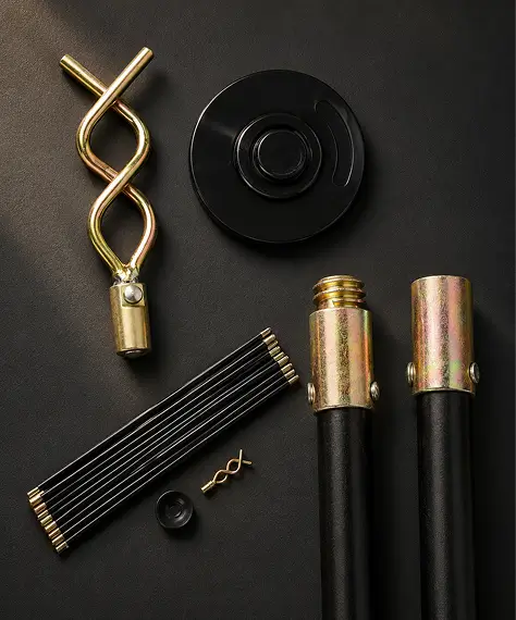 12-Piece Drain Rod Cleaning Kit with Plunger, Worm Screw & Flexible Rods for Domestic Drainage Maintenance