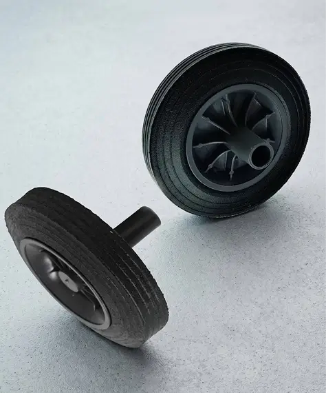 Heavy-Duty Wheelie Bin Replacement Kit – Solid Axle, Rubber Wheels & Retaining Collars