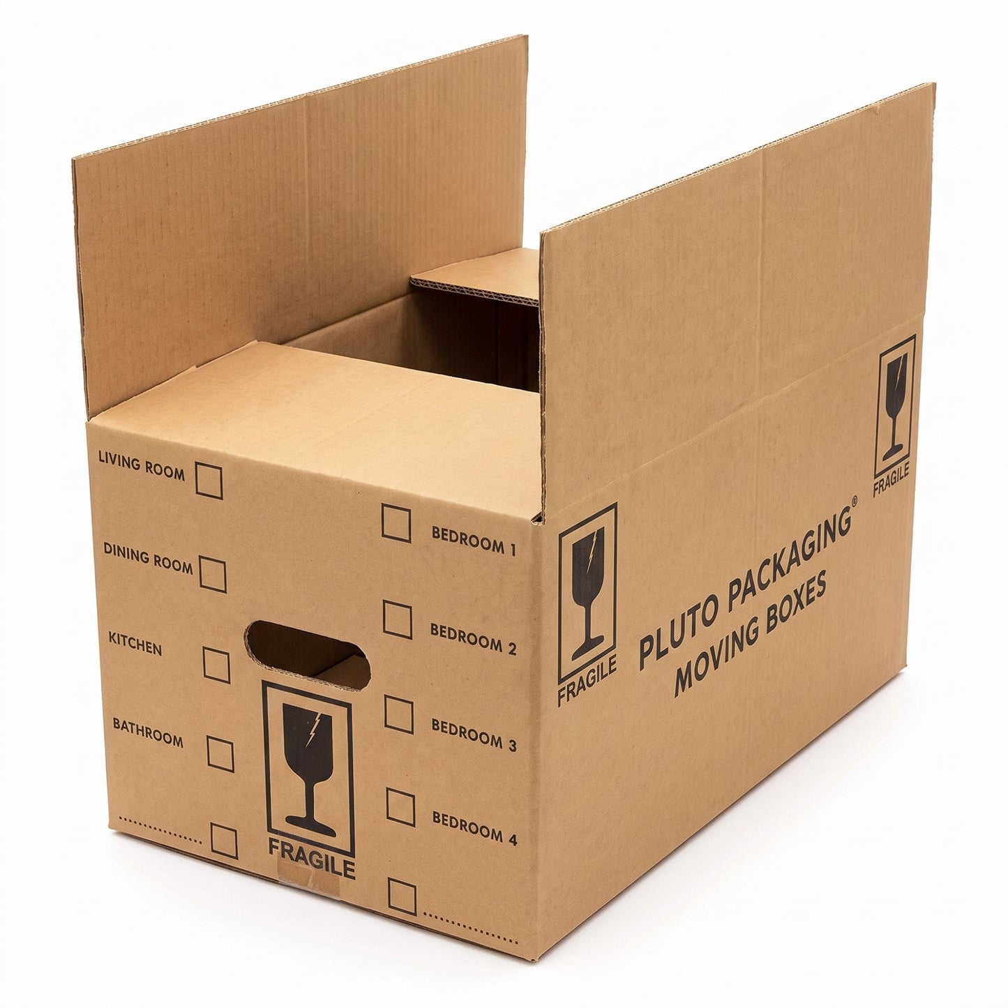 Pack Of 20 Pluto Printed 18x12x10" Cardboard House Removal Boxes With Tick List