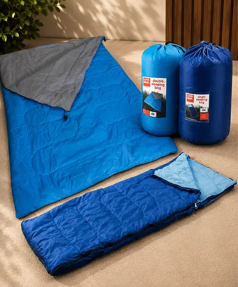 Warm Insulated Single & Double Sleeping Bags – Ideal for Camping, Hiking & Outdoor Adventures