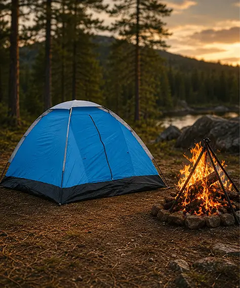 Waterproof & Wind-Resistant 2 Person Camping Tent – Easy-Pitch Travel Tent with Zipped Entrance