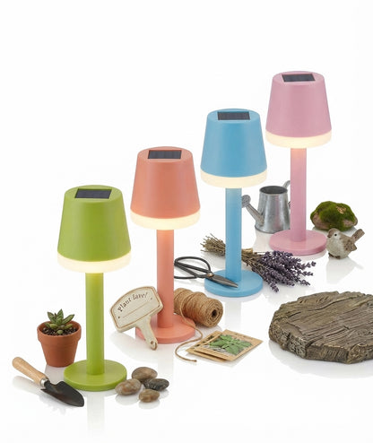Solar Garden Lights Outdoor - 4-Pack Modern Minimalist Colourful LED Lamps