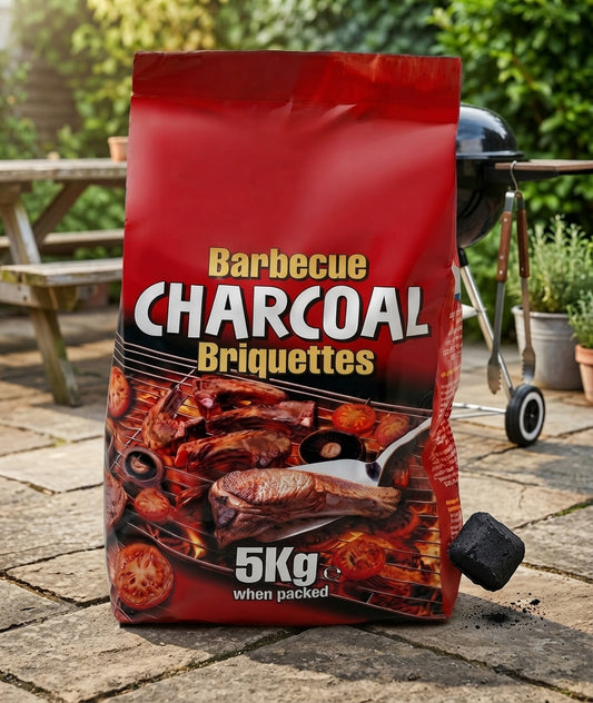 5KG BBQ Charcoal Briquettes – Long Burning, Fast Lighting Fuel for Grilling