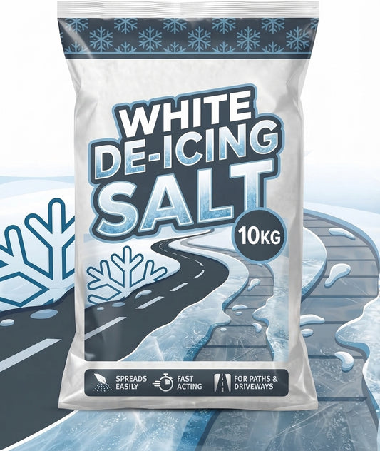 10kg Premium White De-Icing Salt – Clean Dry Granules for Melting Snow