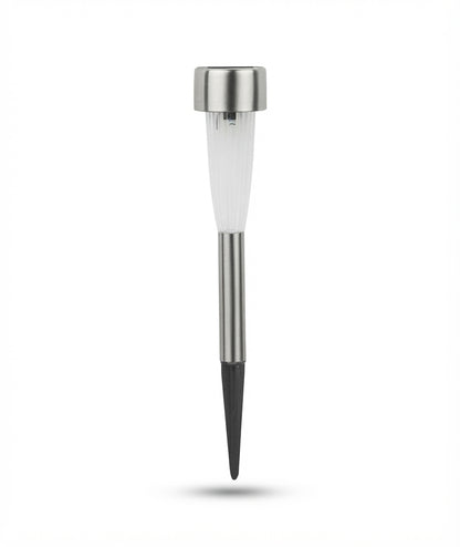 Solar Fluted Marker Light Warm White LED Outdoor Pathway Garden Lights