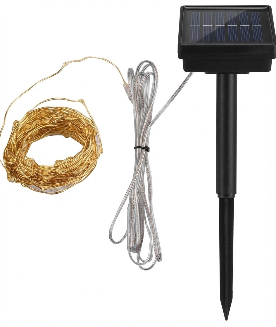 Outdoor Warm White Firefly Solar String Lights for Trees & Patios