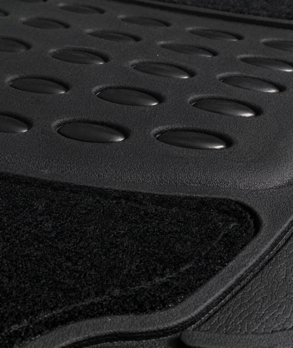 4 Piece Universal Rubber Car Mats Front & Rear Non-Slip Heavy Duty