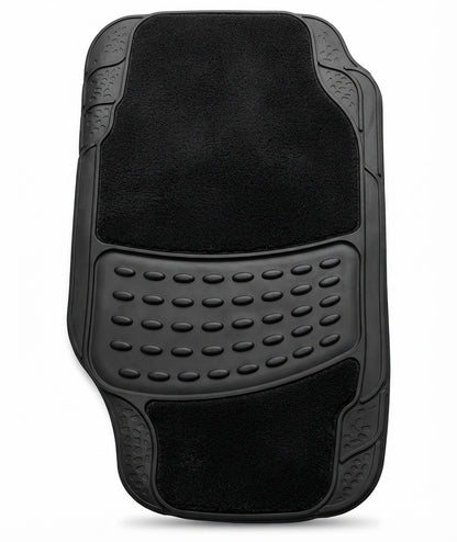 4 Piece Universal Rubber Car Mats Front & Rear Non-Slip Heavy Duty
