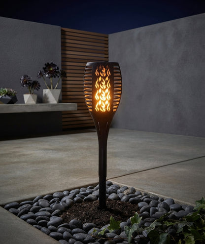 Waterproof Solar Flaming Effect Garden Torch Lights for Patio & Pathway