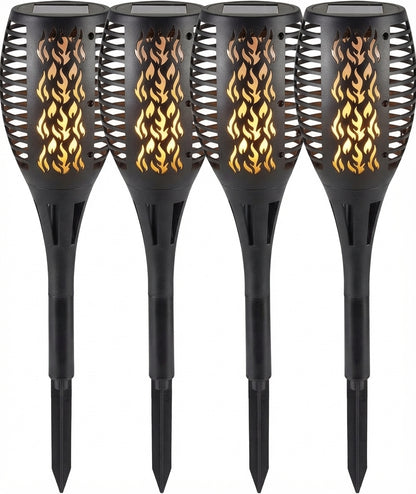 Waterproof Solar Flaming Effect Garden Torch Lights for Patio & Pathway