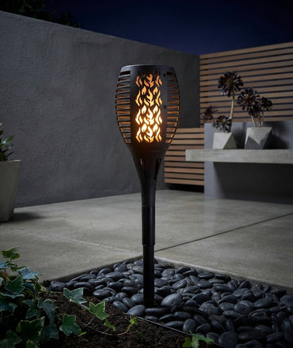 Waterproof Solar Flaming Effect Garden Torch Lights for Patio & Pathway