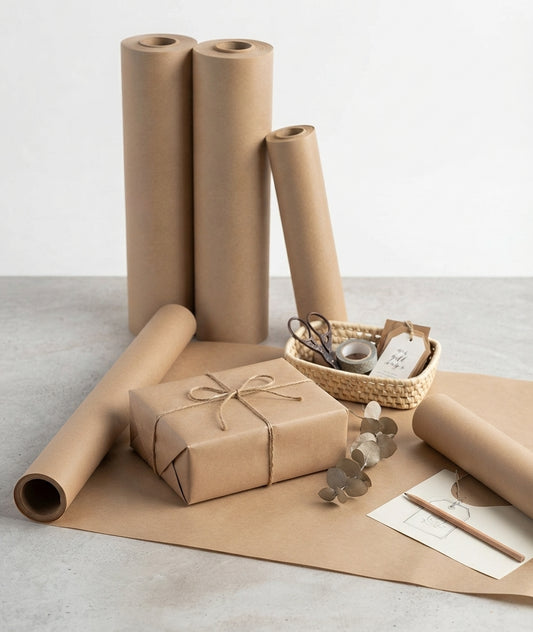 Brown Kraft Wrapping Paper Rolls – Premium Rustic & Recyclable Paper