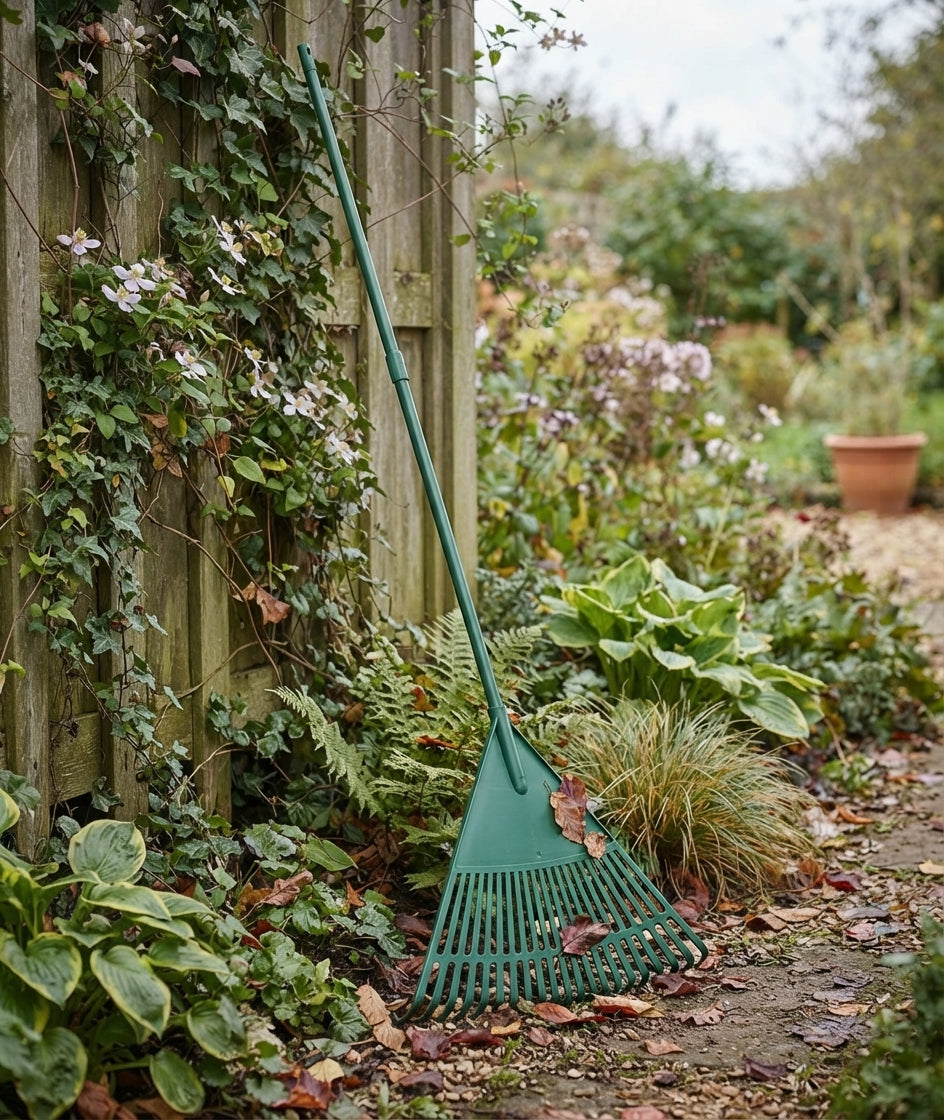 Telescopic Garden Leaf Rake 20 Tooth Lightweight Lawn Debris Cleaner