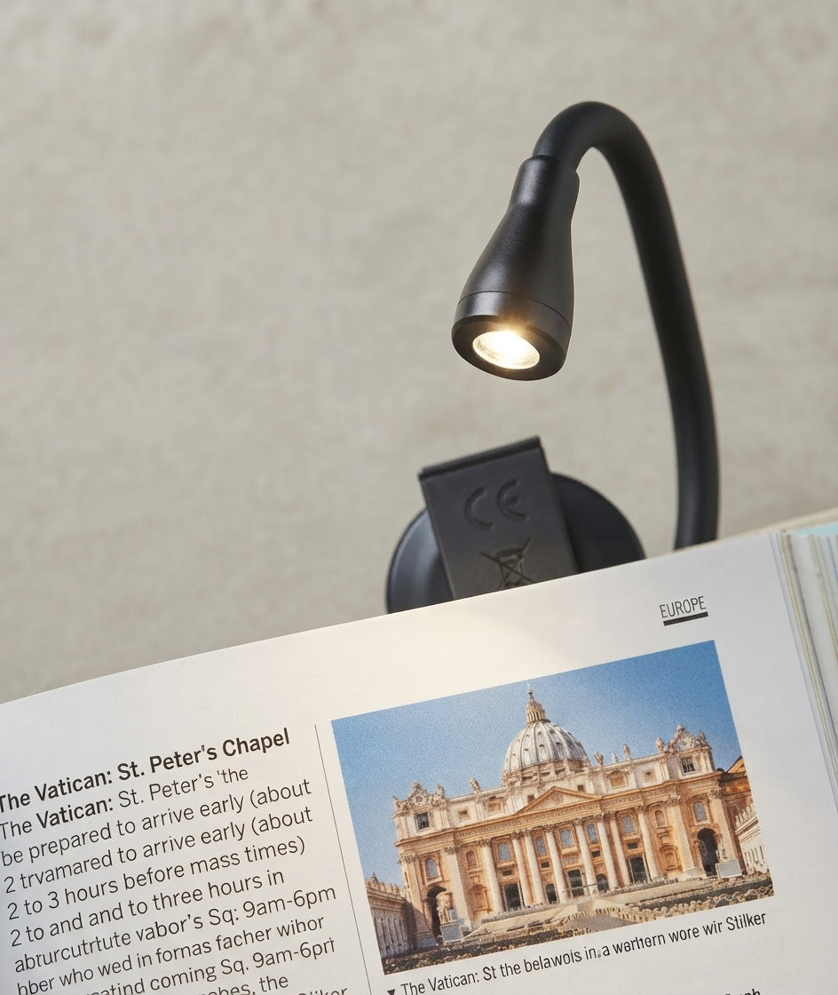 Rechargeable Clip-On Reading Light Book Lamp with Stepless Dimming