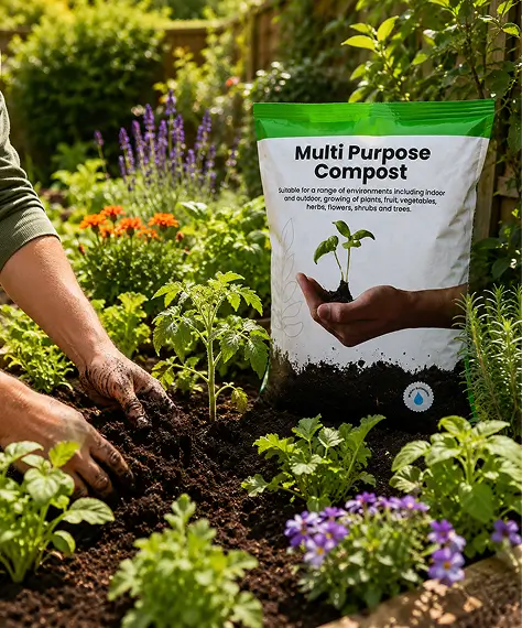 Nutrient-Rich Multi-Purpose Compost – Improved Water Retention for Garden Use