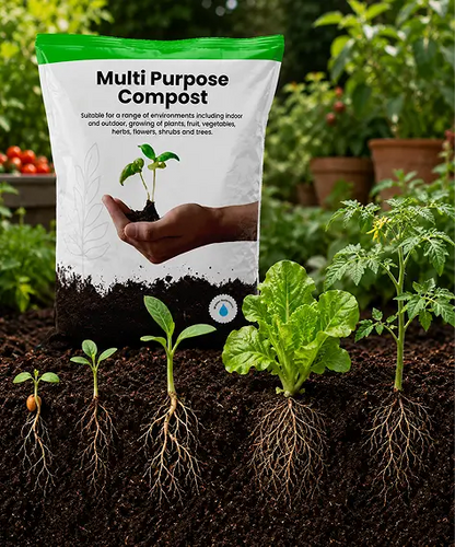 Nutrient-Rich Multi-Purpose Compost – Improved Water Retention for Garden Use