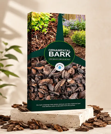 50L Ornamental Wood Bark Chippings – Decorative Mulch for Gardens, Landscapes & Paths