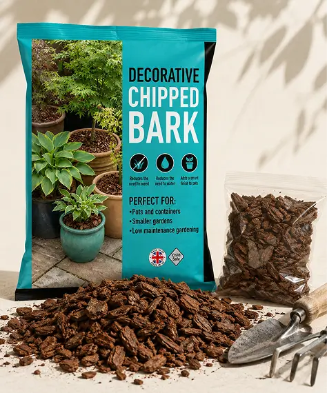 40L Ornamental Bark Chippings for Pots, Containers & Landscaping Use