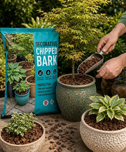 40L Ornamental Bark Chippings for Pots, Containers & Landscaping Use
